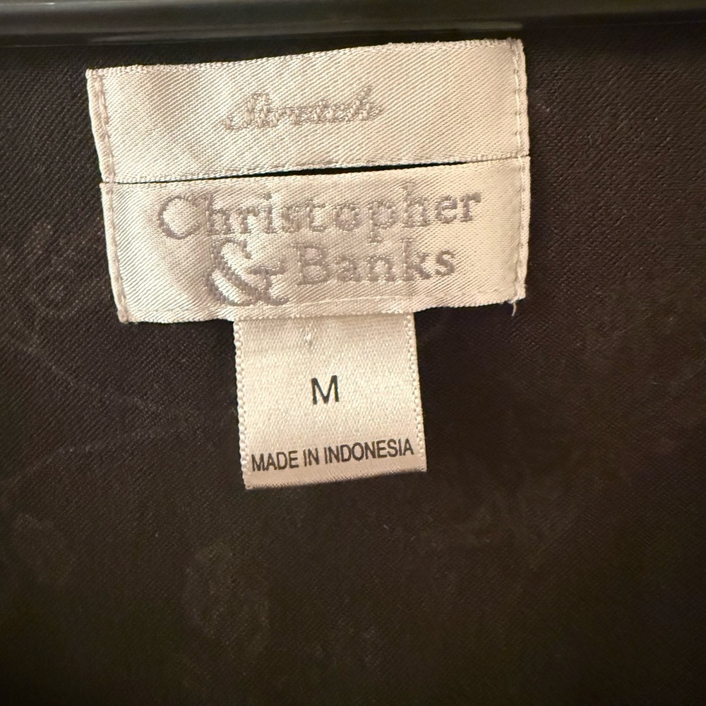 Christopher & Banks 90s Dark Brown Sleeveless Midi Dress - Picture 3 of 4